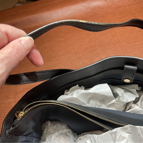 Tory Burch Black Leather Tote - Picture 5 of 10